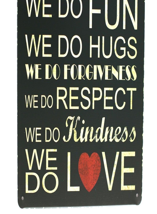 SUMIK in This Family We Do Real Fun Hugs Love Metal Tin Sign, Vintage Plaque Home House Wall Decor - Image 3